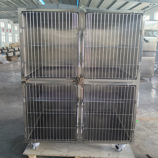 Kandang Terapi Hewan Stainless Steel Mewah PLVC-007