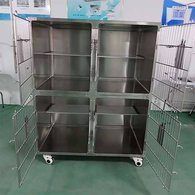 Kandang Terapi Hewan Stainless Steel Mewah PLVC-007