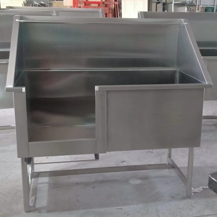 Stasiun Cuci Anjing Bak Mandi Hewan Peliharaan Stainless Steel PLXYC-03